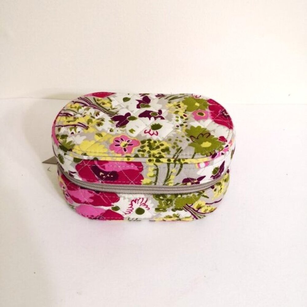 New Vera Bradley Make Me Blush Travel Jewelry Organizer 6" x 4" x 3"